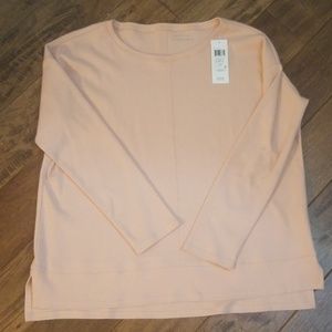 Eileen Fisher Ballet Neck Interlock Cotton Top